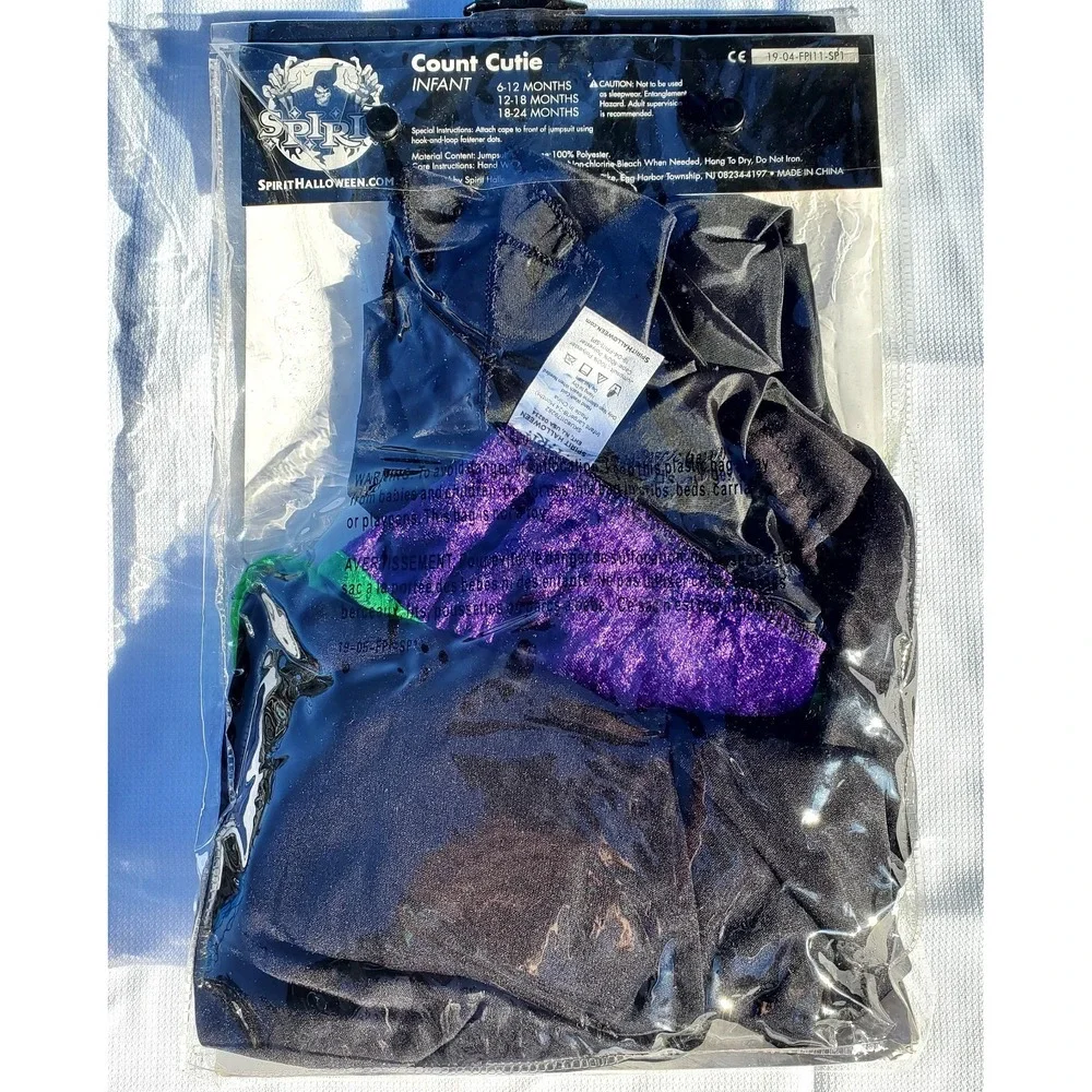 Spirit Halloween ♤ COUNT‎ CUTIE ♤ Infant Costume ♤ Size 18-24 Months ♤ NIP - Picture 5 of 5